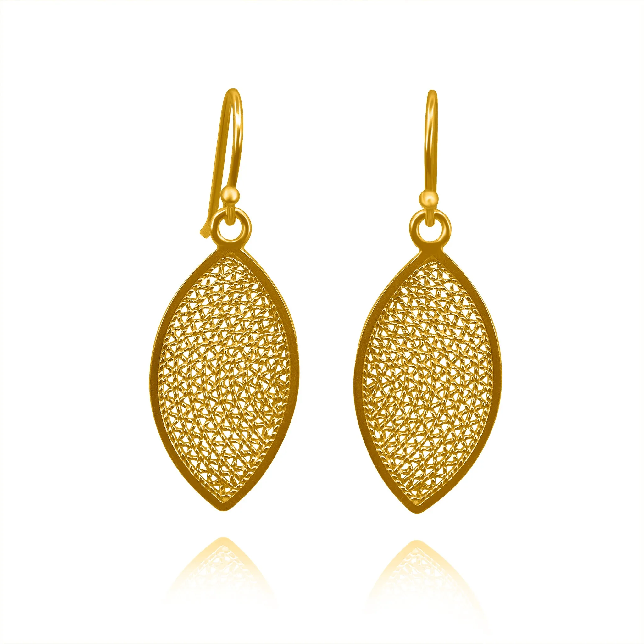 EDEN SOLID GOLD 18K SMALL EARRINGS FILIGREE