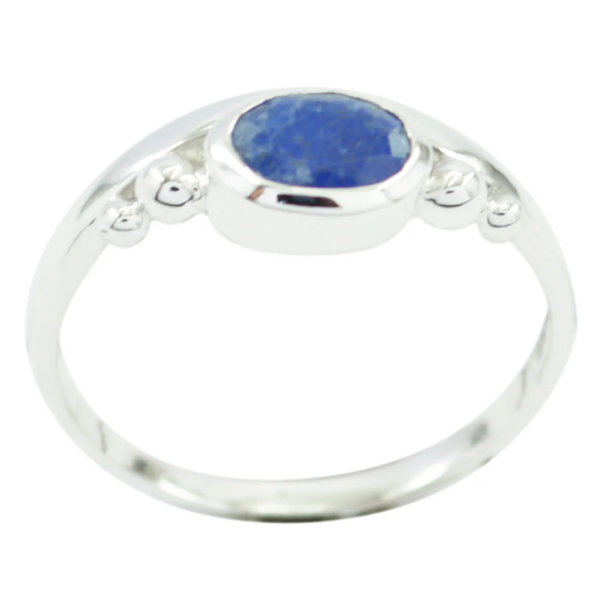 Flawless Gem Indiansapphire 925 Silver Ring Jewelry Storage Mirror