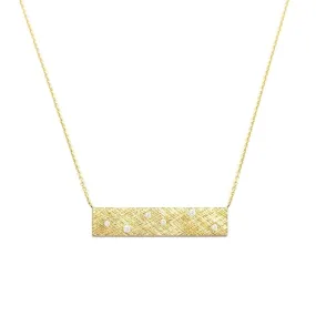 Florentine Bar Diamond Necklace