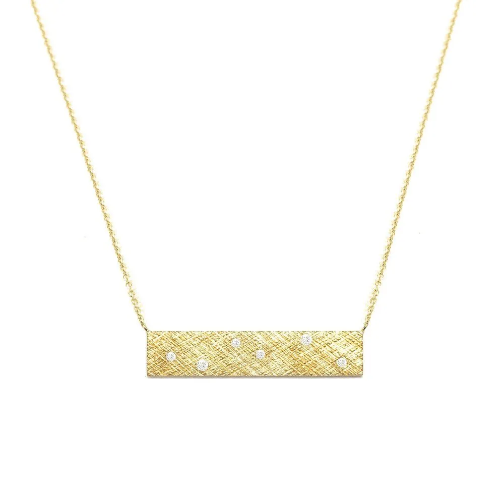 Florentine Bar Diamond Necklace