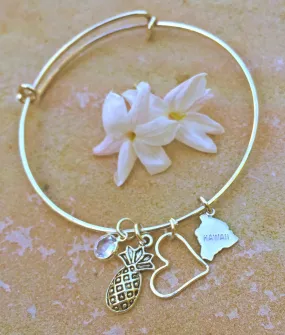 Hawaiian Bangle, Hawaiian Jewelry, Personalized Bangle Bracelets , Beach Bangle, Island Bangle, Hawaii Jewelry, natashaaloha