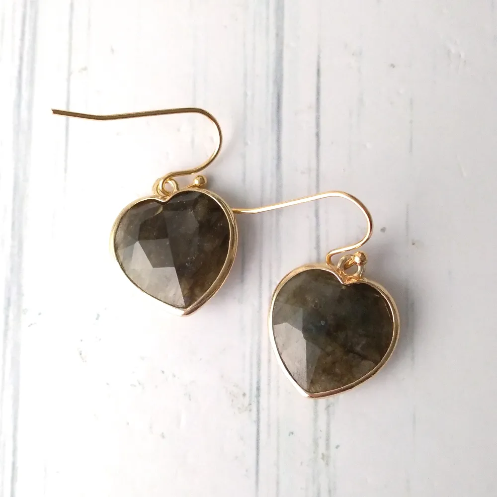 Hearts Single Drop Hook Earrings