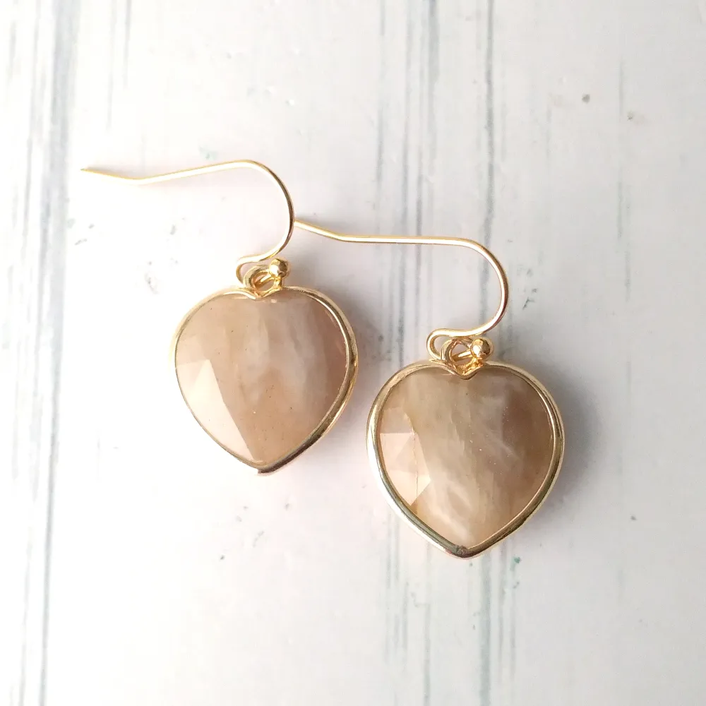 Hearts Single Drop Hook Earrings