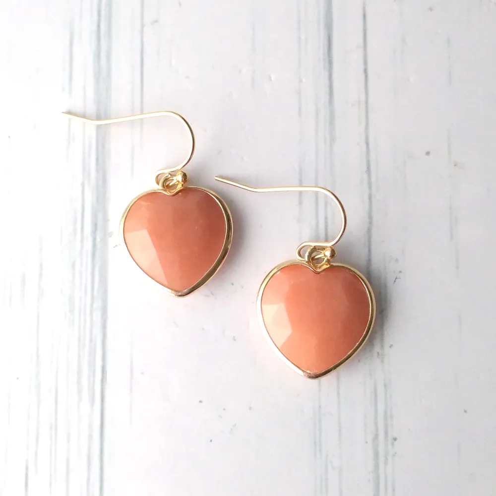 Hearts Single Drop Hook Earrings