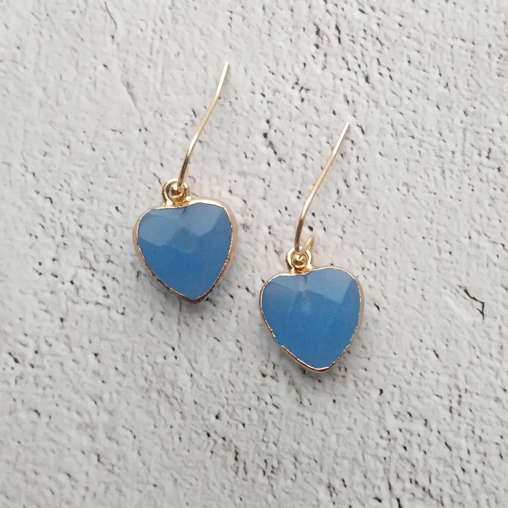 Hearts Single Drop Hook Earrings