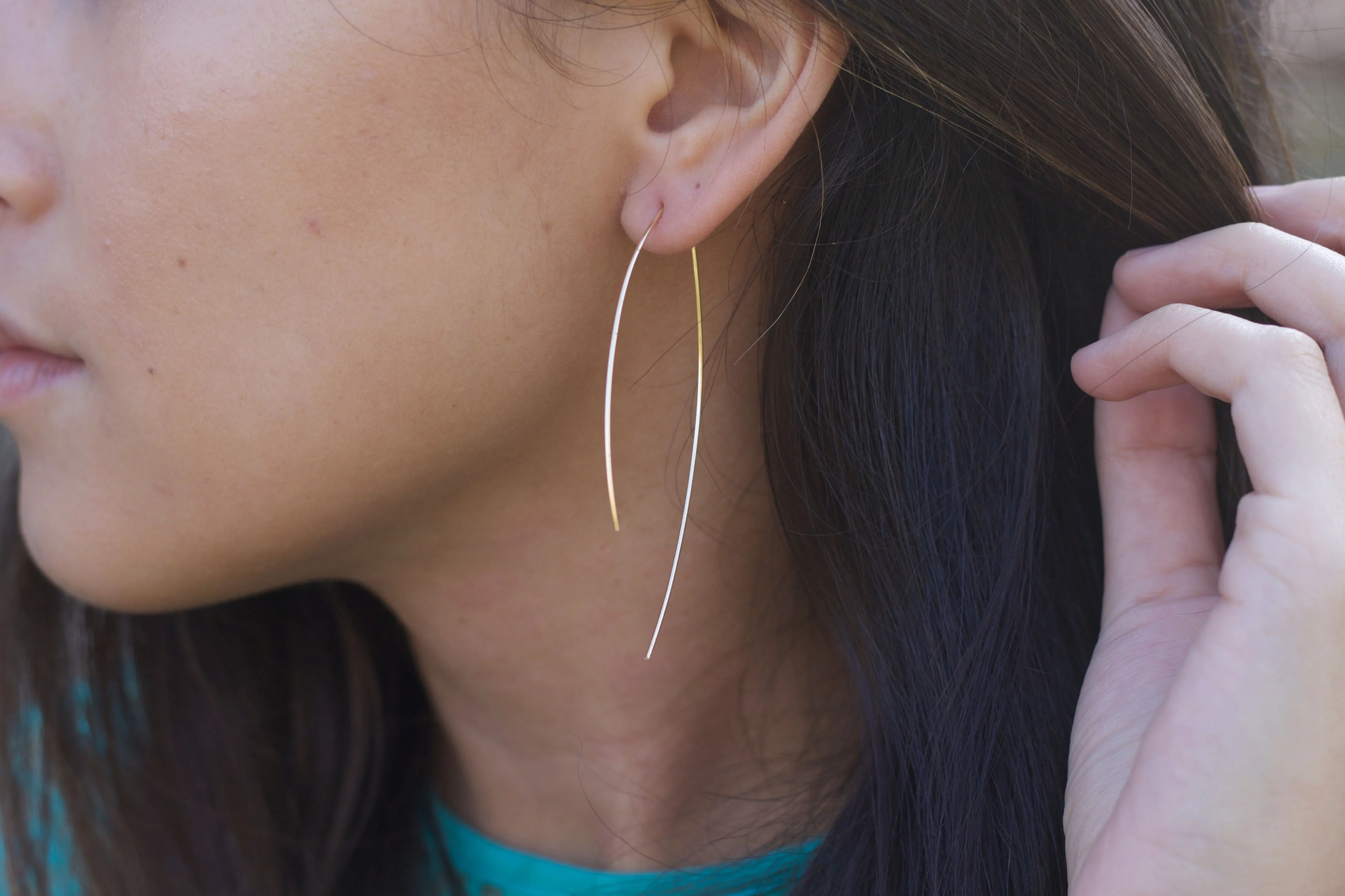 Hoop Arc Threader Earrings