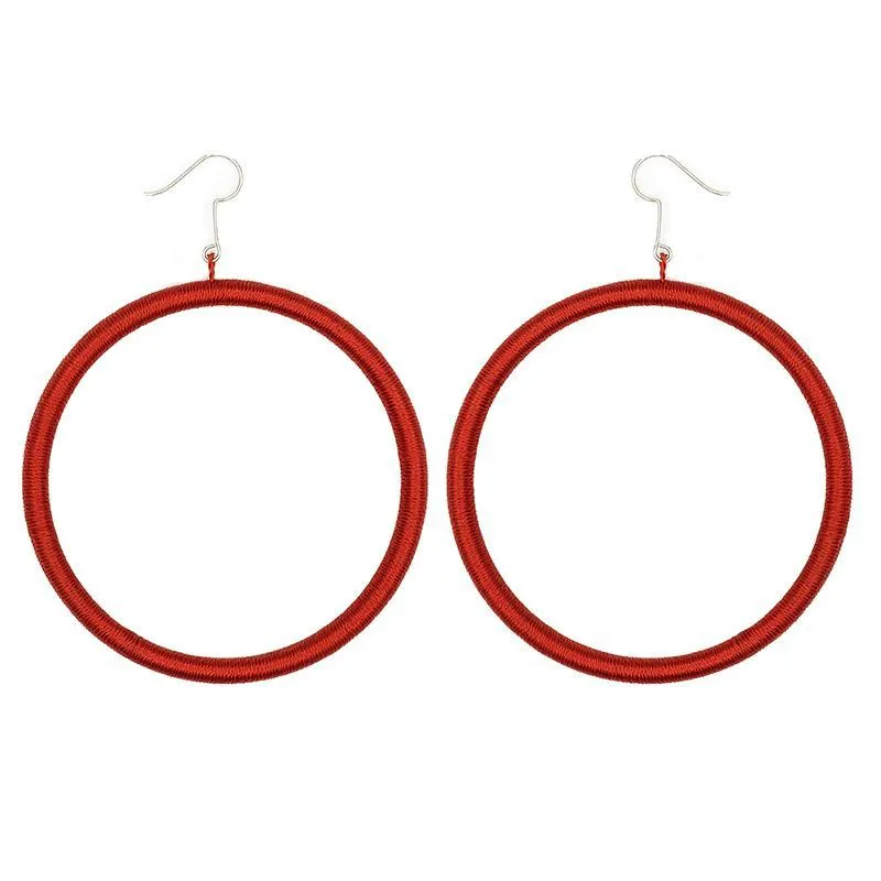 Hoop Embroidery Earrings 05