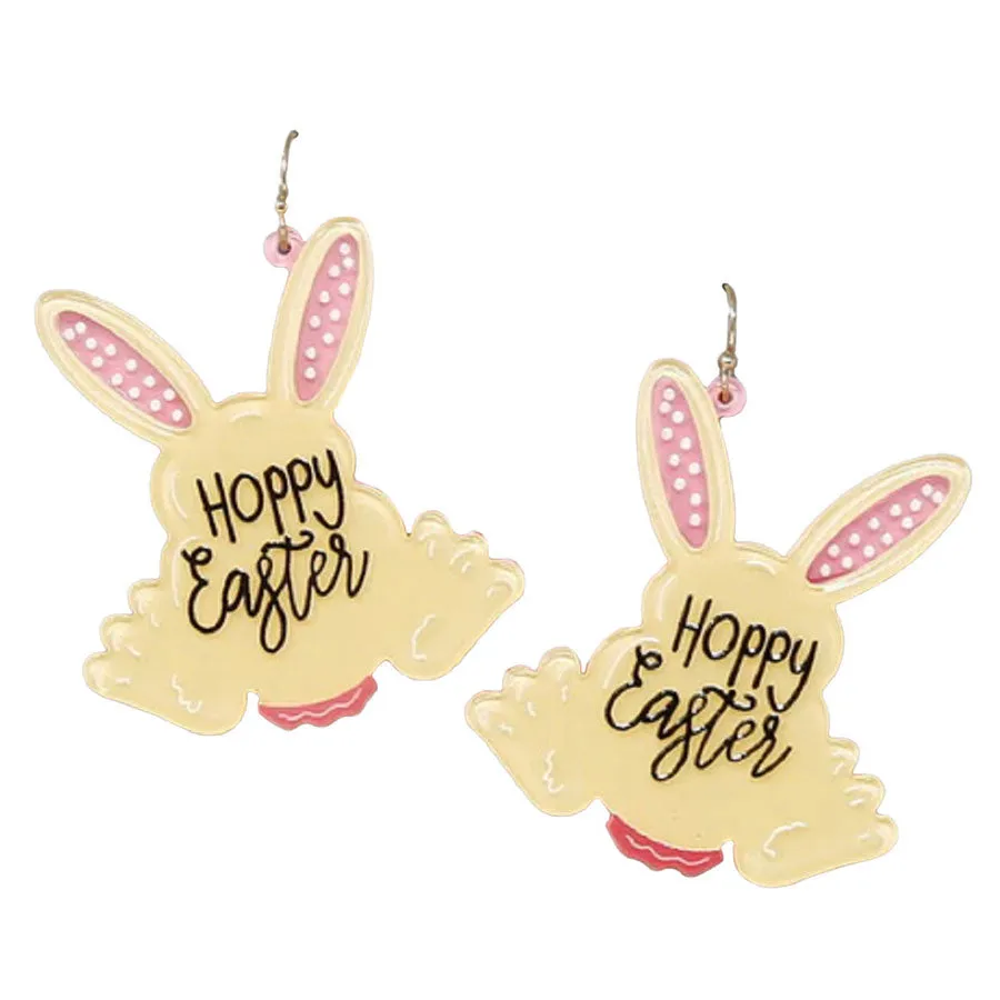 HOPPY EASTER Bunny Acrylic Drop Earrings