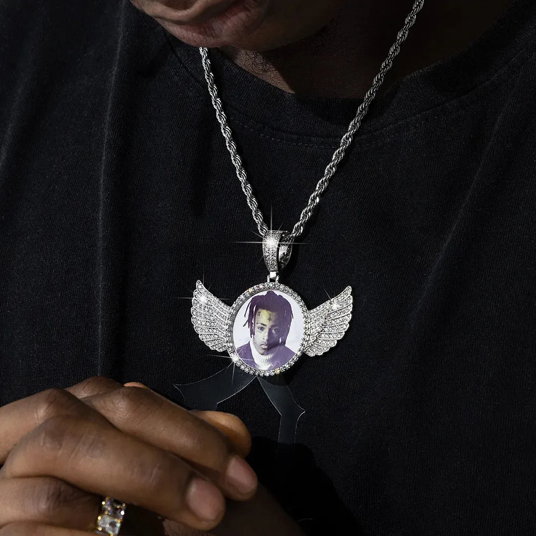 ICEZEUS Custom Photo Pendant with Wings