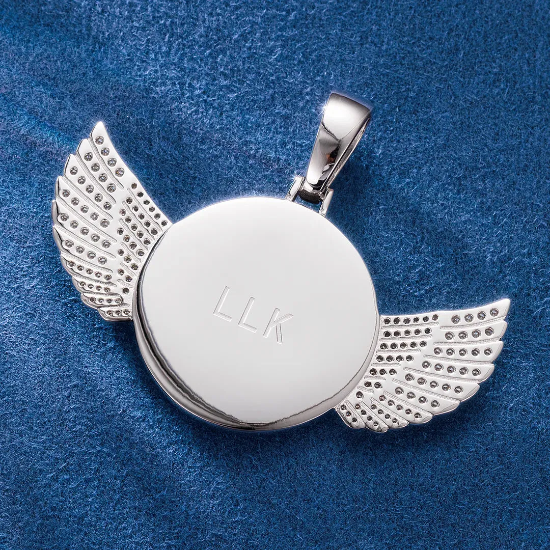 ICEZEUS Custom Photo Pendant with Wings