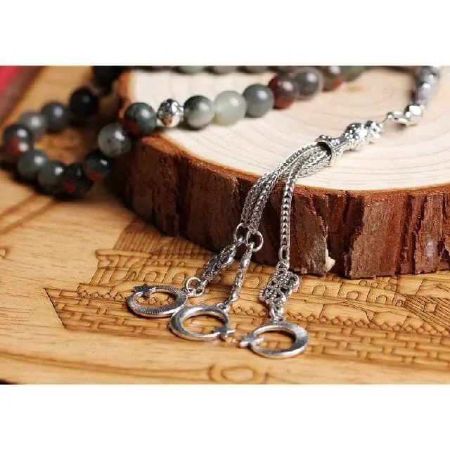 Islamic Prayer African Bloodstone Beads Necklace