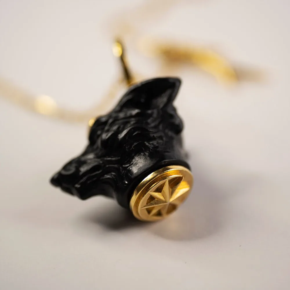 Kitsune pendant black - final sale