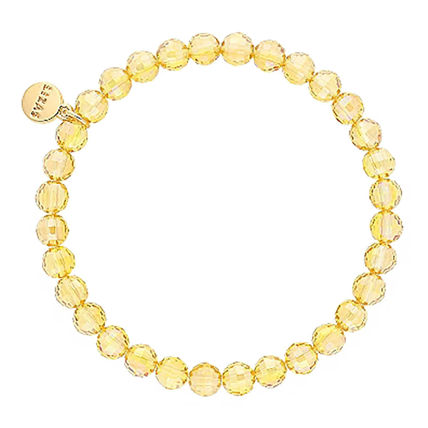 Lizas Clairsville 6mm Round Crystal Bracelet Citrine