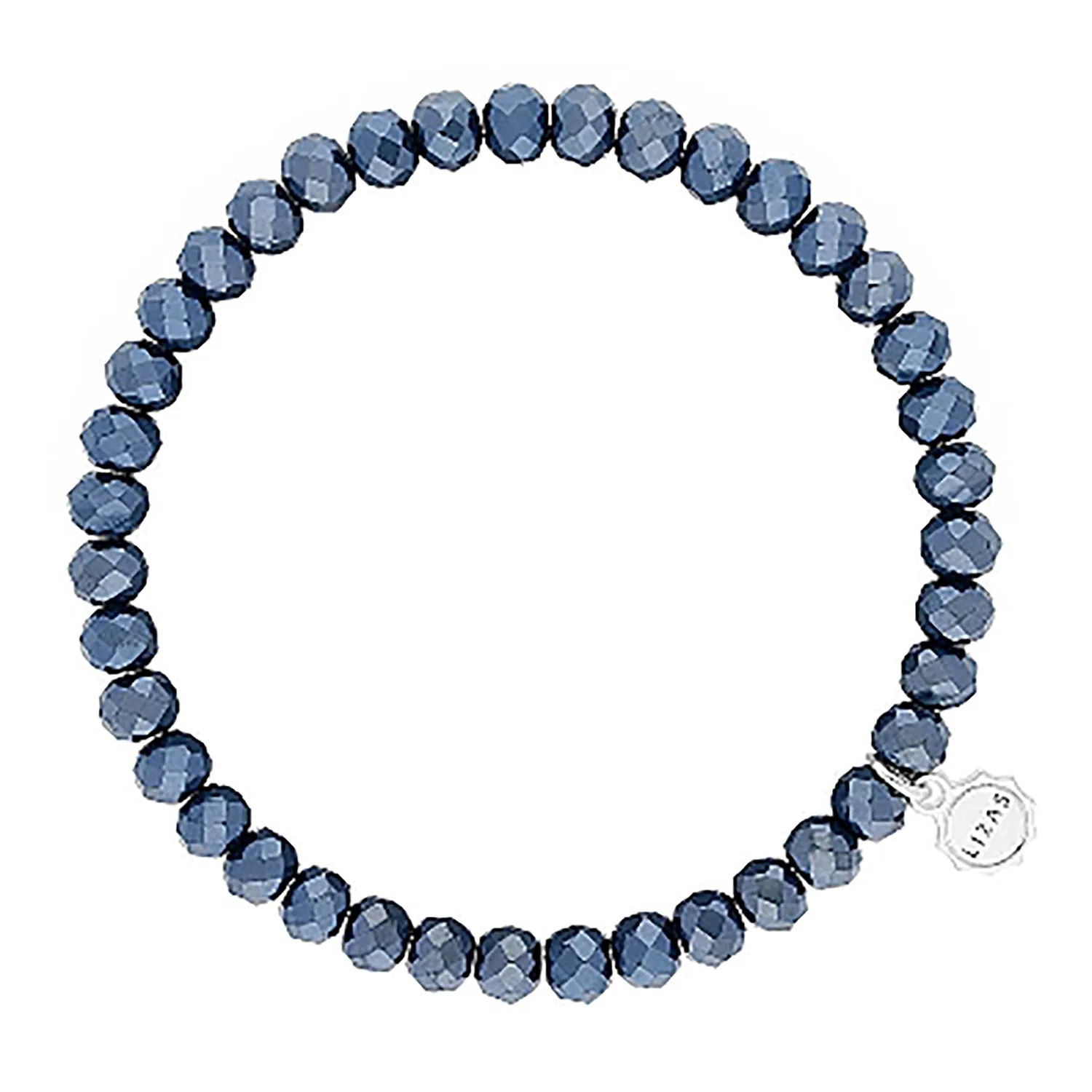 Lizas Nashville 6mm Crystal Bracelet Indigo