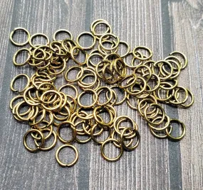 Matte Gold Ox 6mm Open Jump Rings (100) - GOBF14