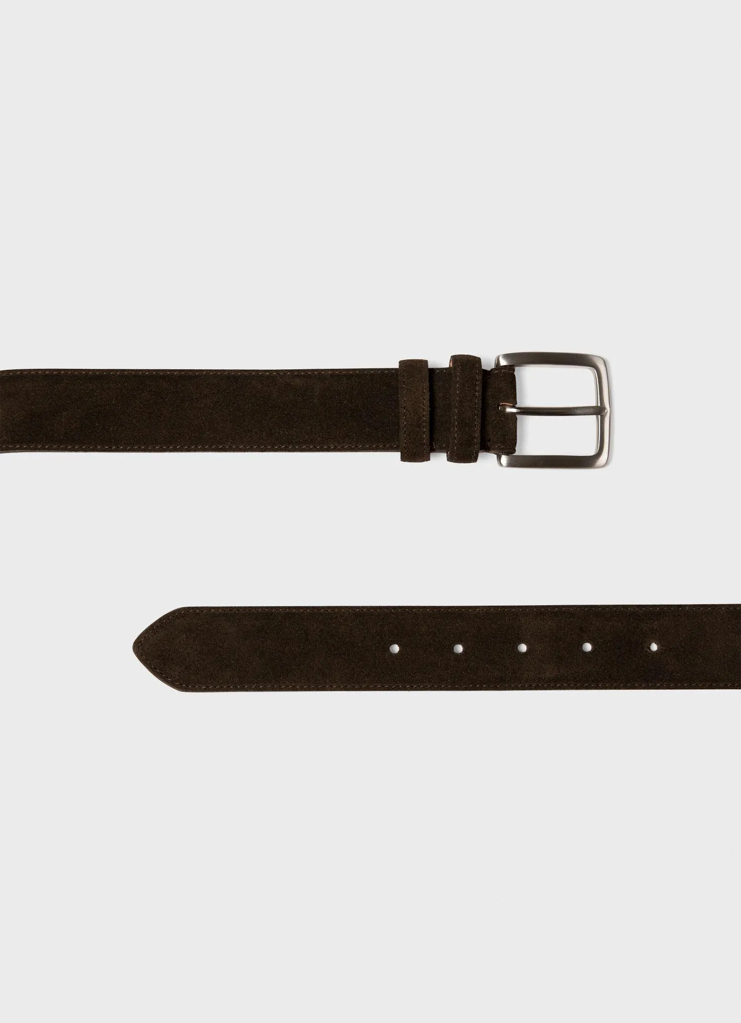 Men's Suede Belt in Brown