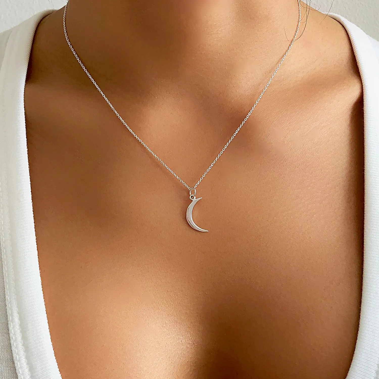 Mini Crescent Moon Necklace