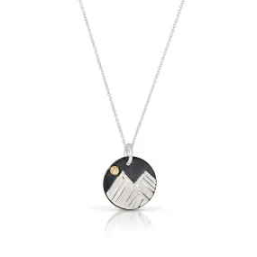 Mini Mountain Necklace with Diamond Moon