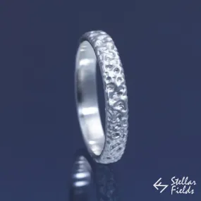 Modern Ripple Textured Wedding Ring Band