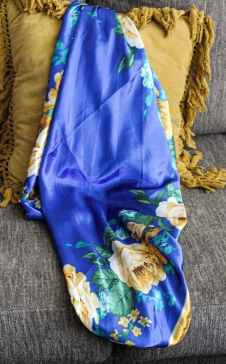 Mustard Royal Floral Dress Scarf Wild Rag