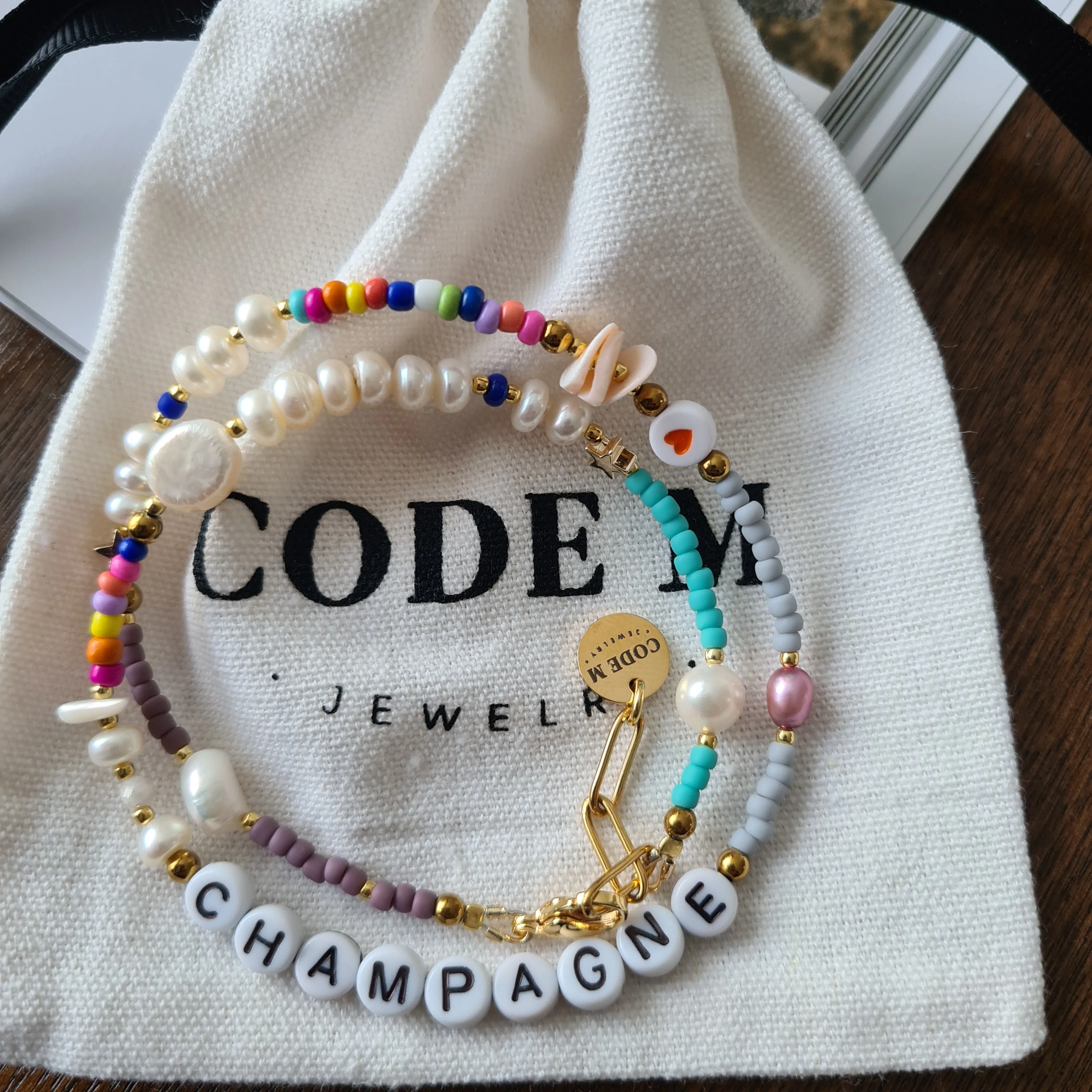 Necklace "Champagne"