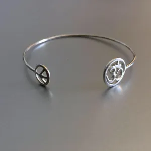 OM Sterling Silver Shanti Silver Cuff