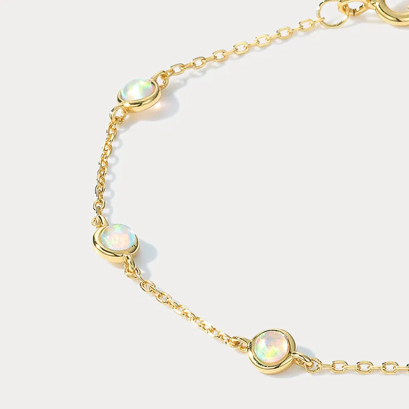 Opal Round Diamond Bracelet