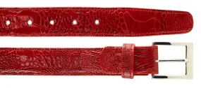 Ostrich Leg Belt- Red