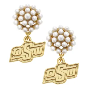 OSU Logo Pearl Cluster Earring