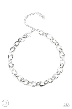 Paparazzi Urban Safari - Silver Choker Necklace