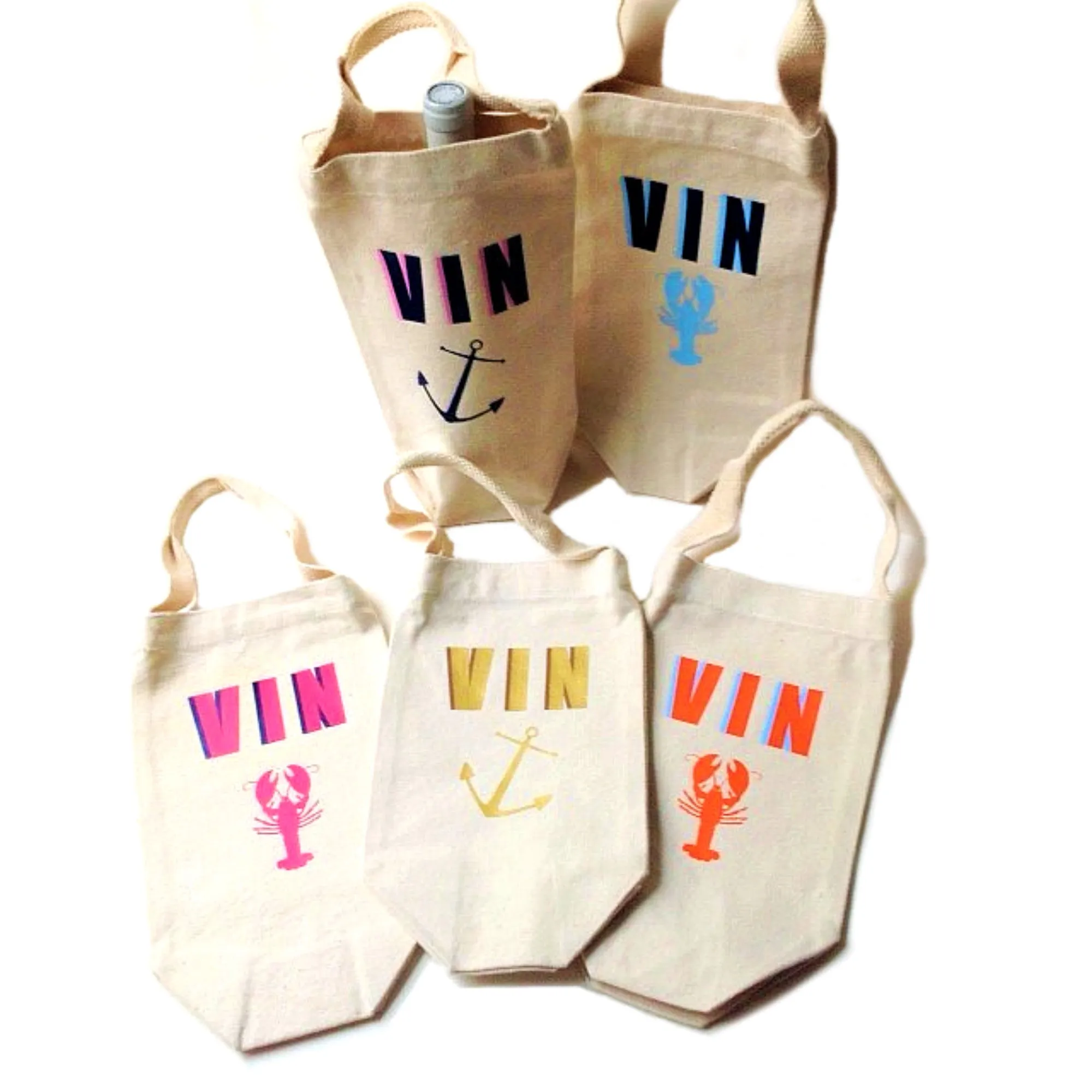 Personalised Canvas Wine Bag | Bottle Bag