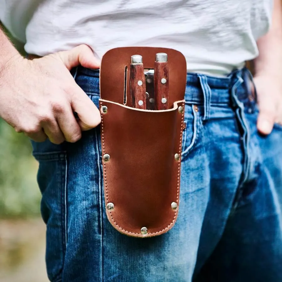 Personalised Leather Gardening Tool Holder