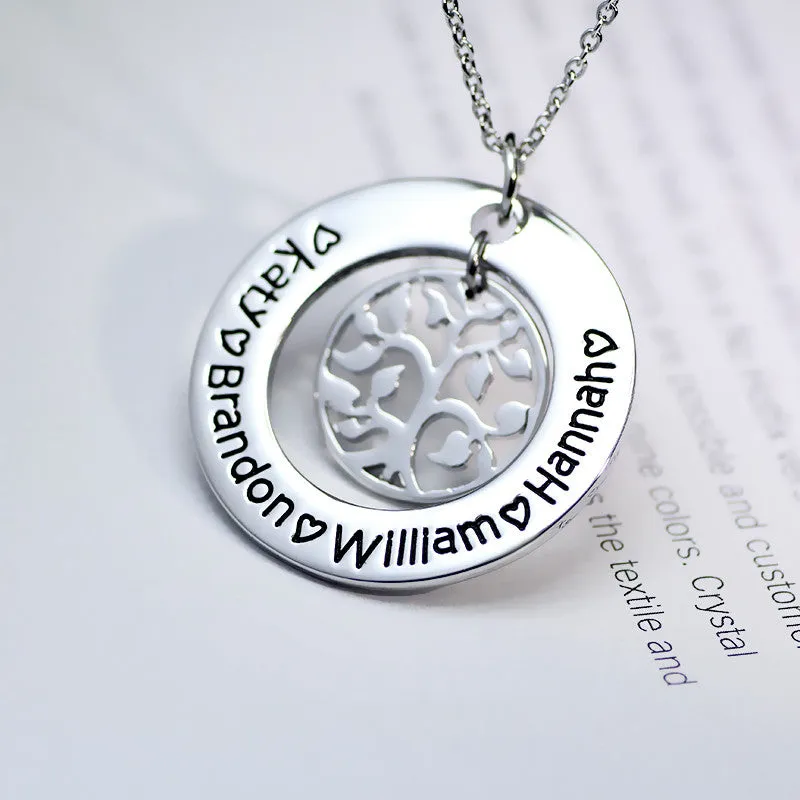 Personalized Tree of Life Pendant