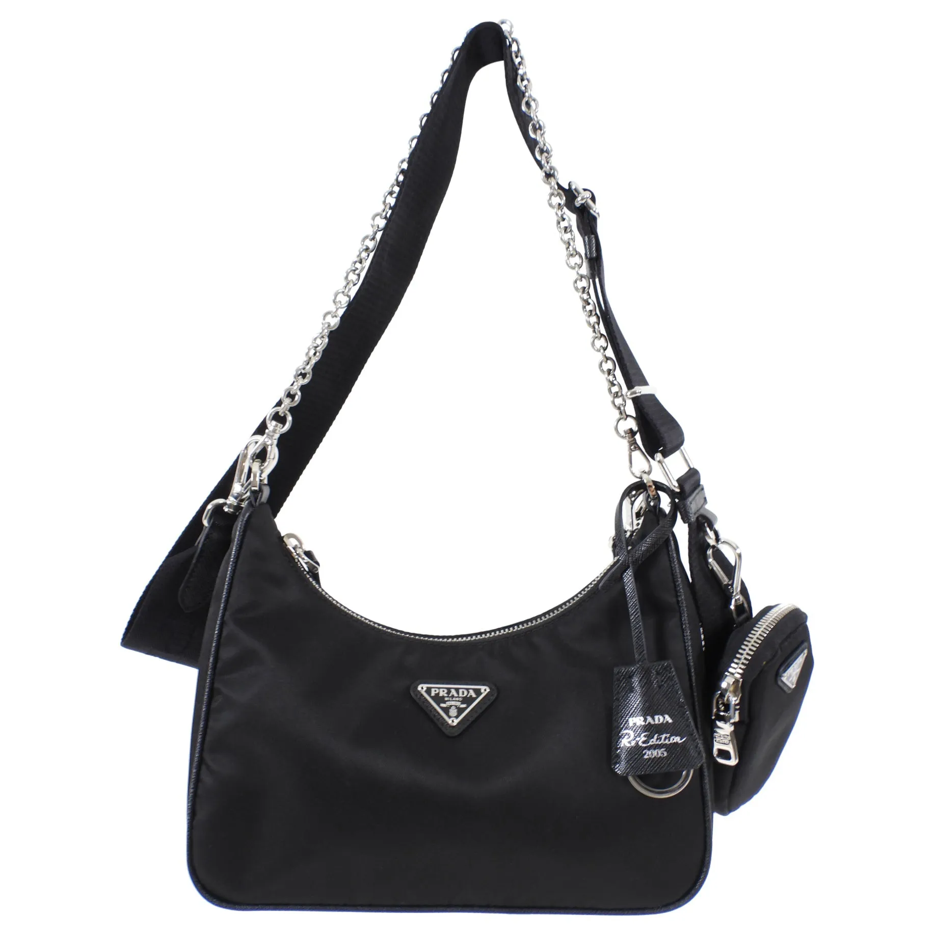 Prada Re-Edition 2005 Black Nylon Crossbody Bag