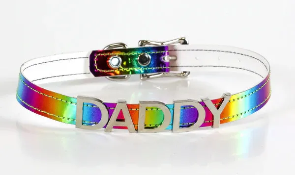 Rainbow Steel Letter Name Choker