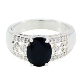 Rajasthan Gem Black Onyx Silver Ring Jewelry For Ashes Of Loved One