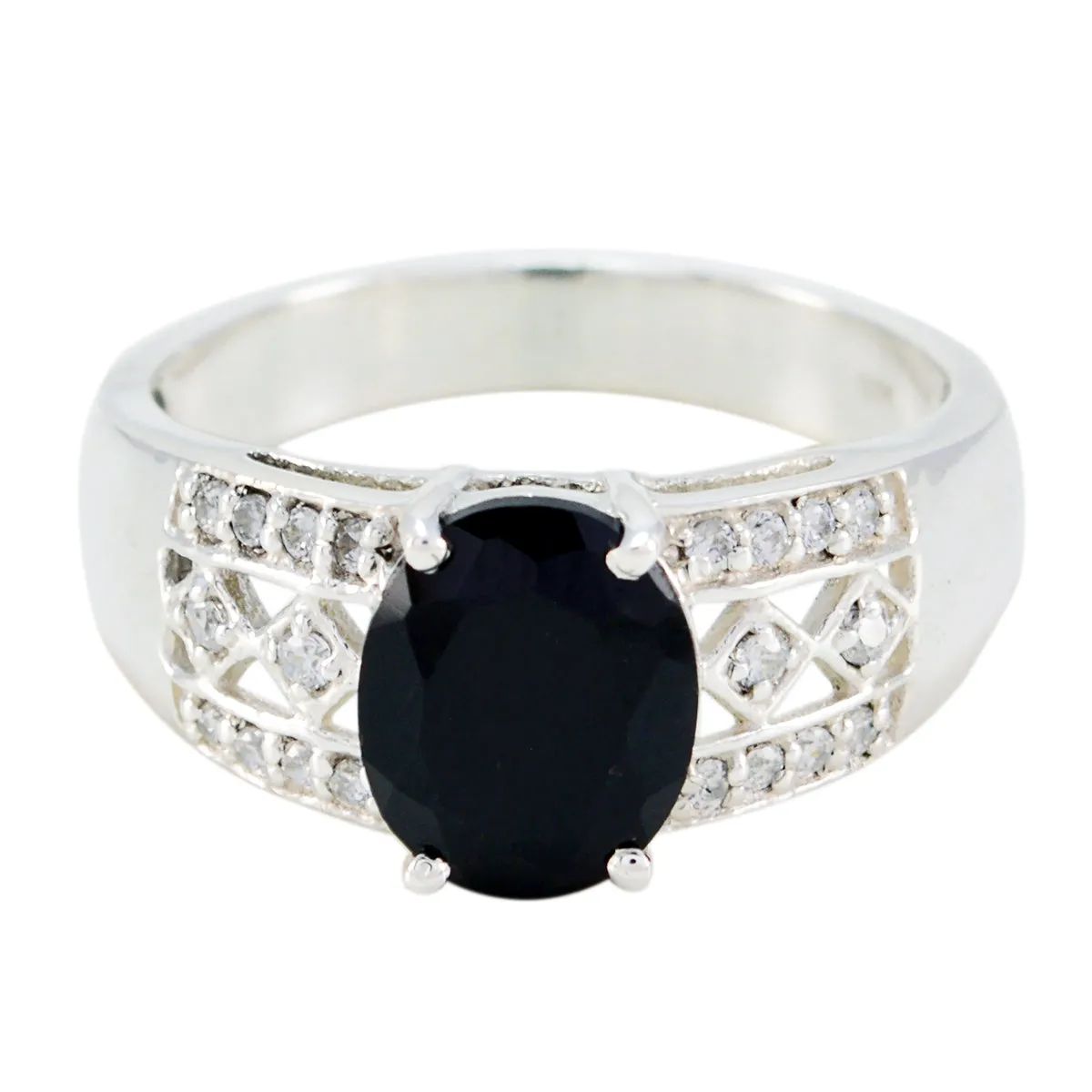 Rajasthan Gem Black Onyx Silver Ring Jewelry For Ashes Of Loved One