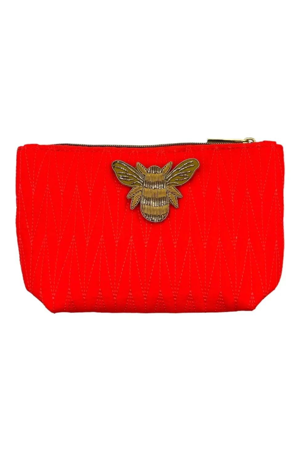 RECYLCED NYLON MAKEUP BAG ORANGE