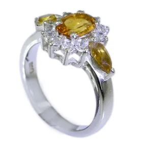 Riyo Bonnie Gemstones Citrine Solid Silver Rings Tragus Jewelry