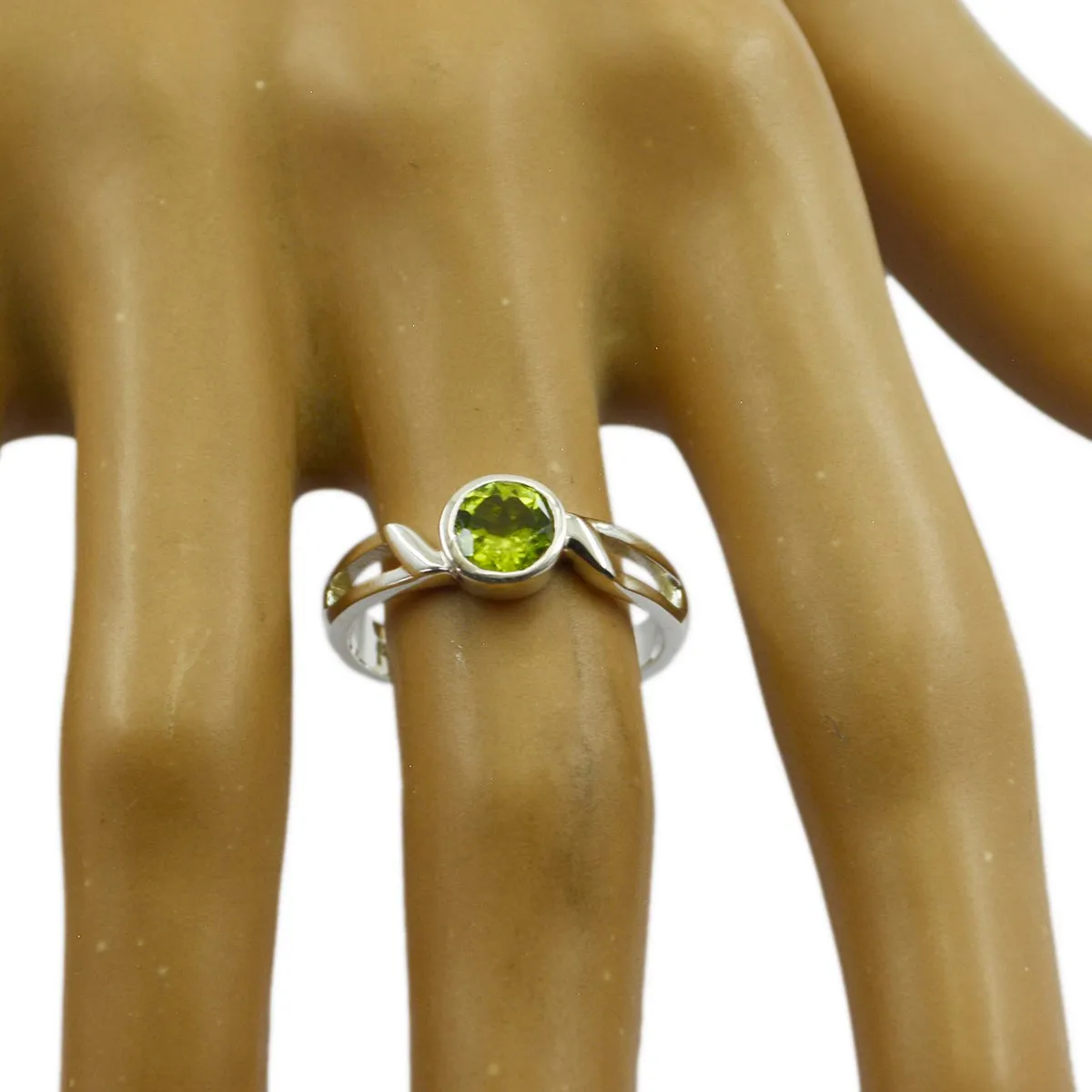 Riyo Dainty Gemstone Peridot 925 Silver Rings Endless Jewelry