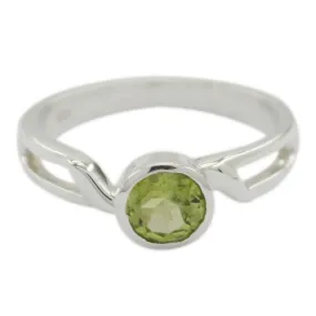 Riyo Dainty Gemstone Peridot 925 Silver Rings Endless Jewelry