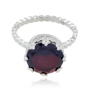 Riyo Dollish Gemstones Garnet Sterling Silver Rings Bone Jewelry