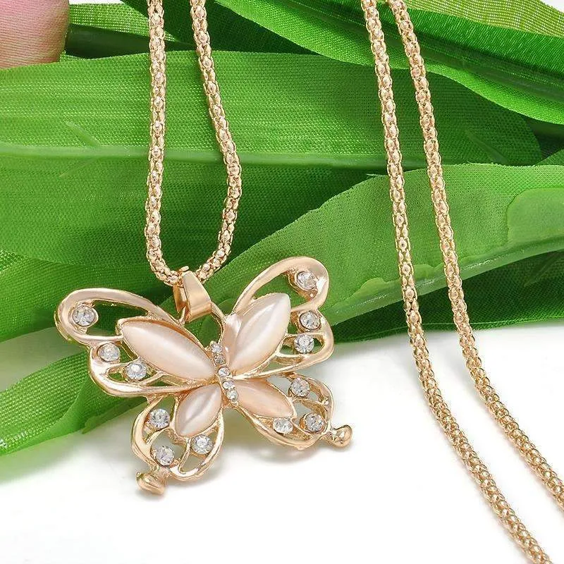 Rose Gold Butterfly Necklace