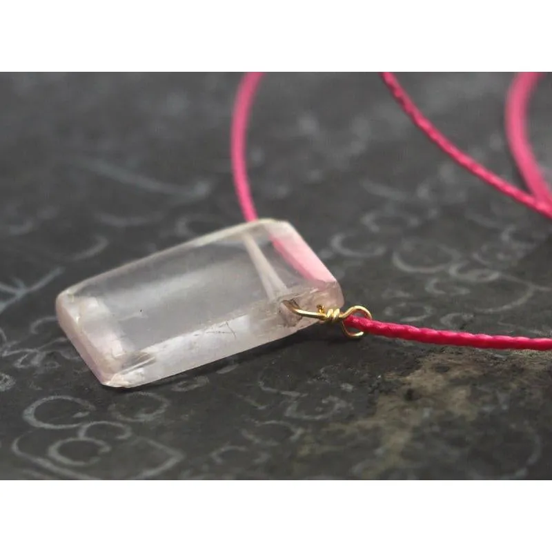 Rose Quartz Bead Necklace With Magnetic Clasp 2