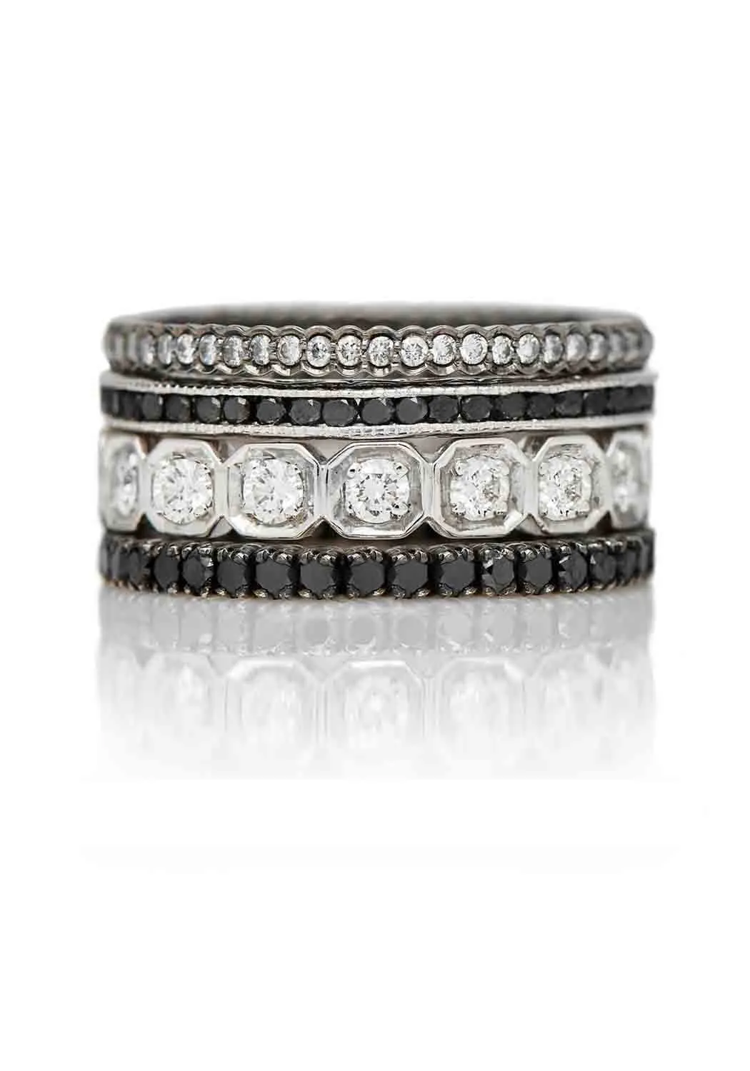 Sethi Couture Prong 18KBG Black Diamond Eternity Band