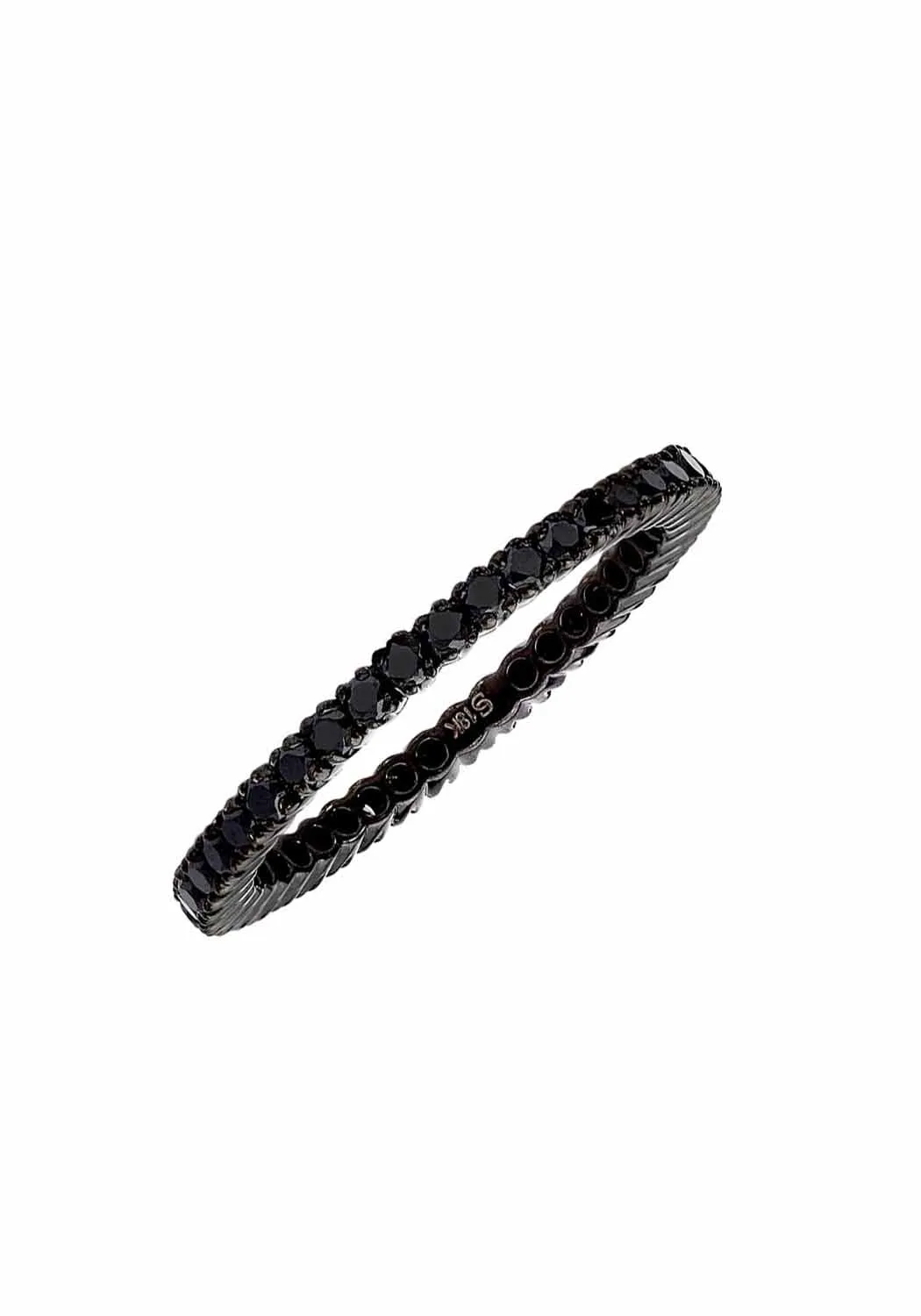 Sethi Couture Prong 18KBG Black Diamond Eternity Band