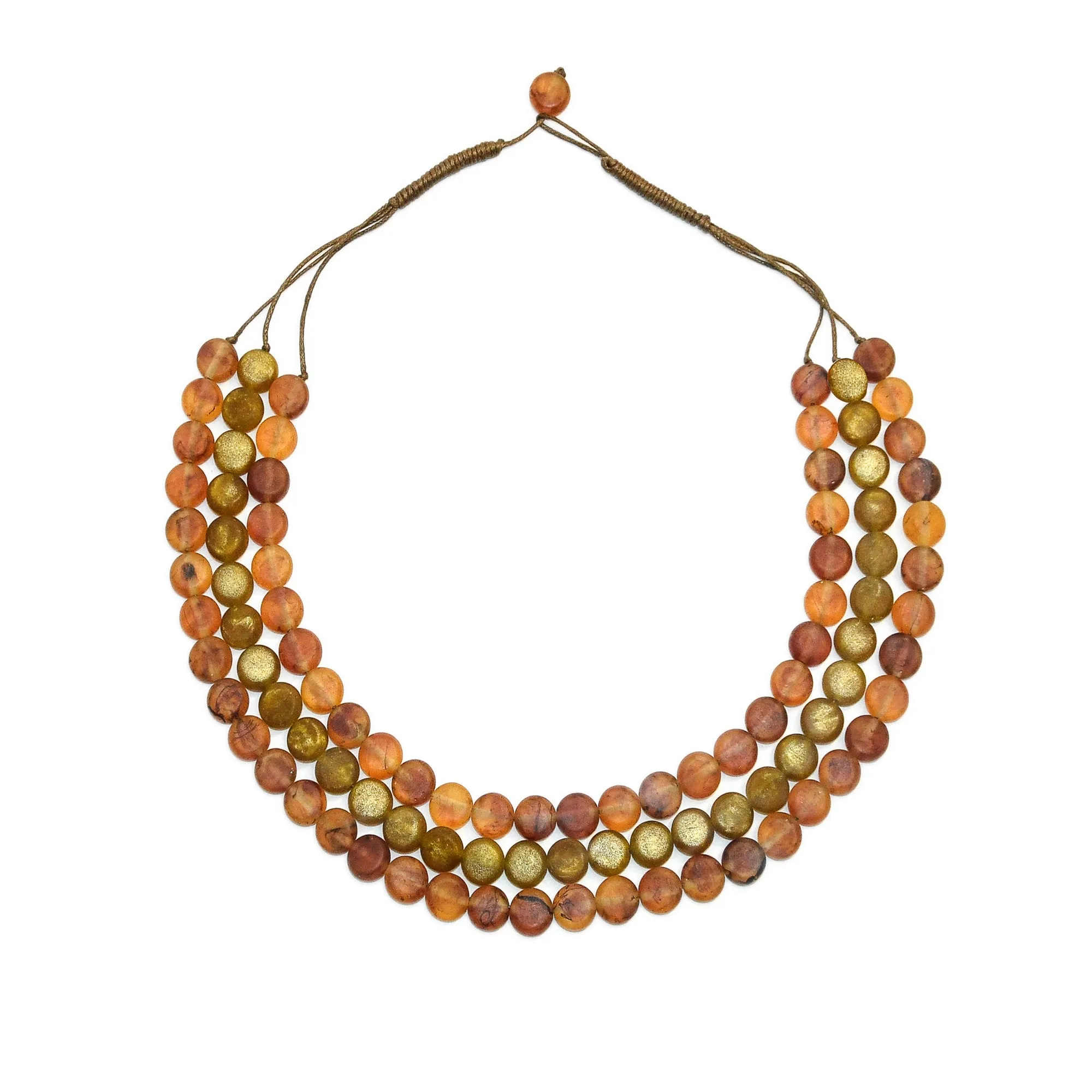 Silk Road Short Triple Resin Necklace