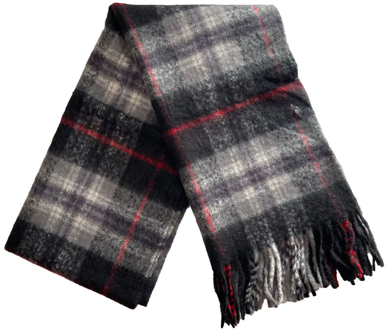 Small Check Fringe Scarf