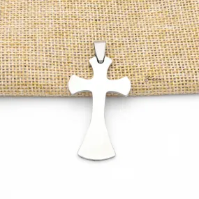 Stainless Steel Plain Cross Pendant