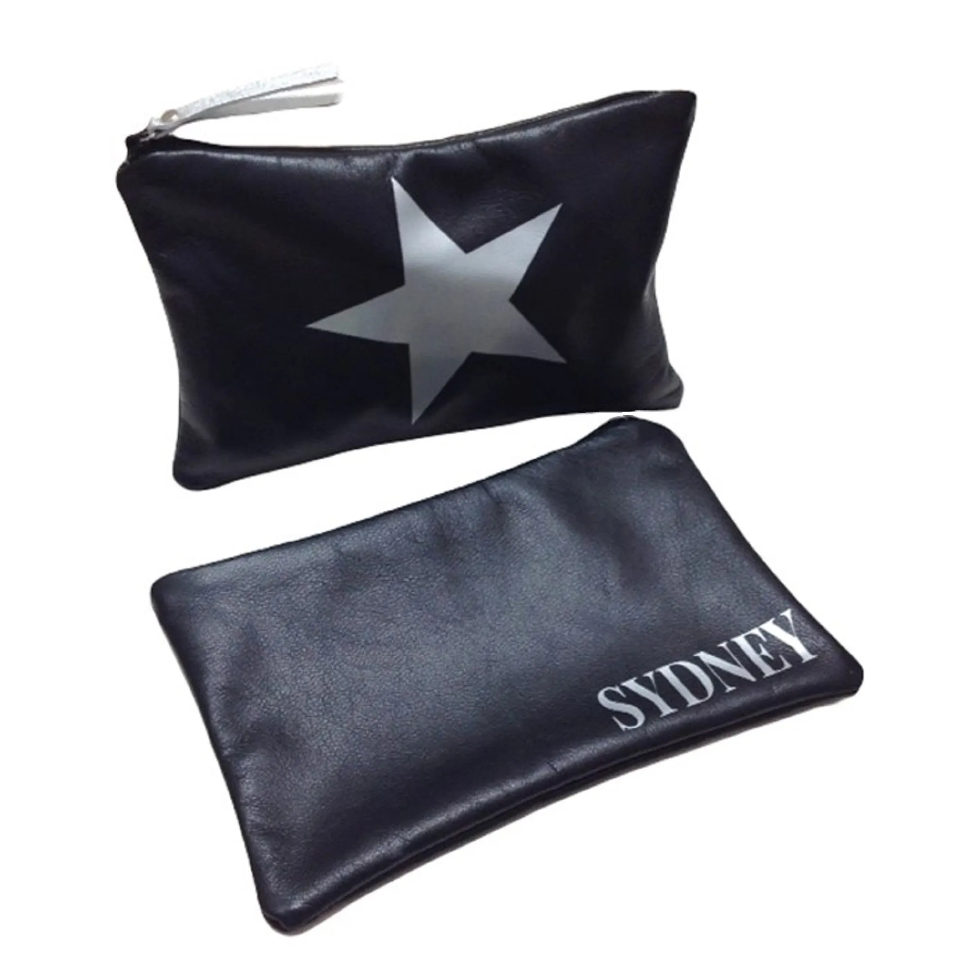 Star Personalised Leather Pouch